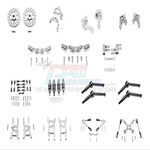 Aluminum Upgrade Combo Pack For 1/10 Traxxas Ford GT 4-Tec 2.0 83056-4/4-Tec 3.0 93054-4 - 119Pc Set Silver