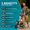 Globber 4-in-1 Toddler Trike Push Bike Stroller  Learning Tricycle for Toddlers Converts Into Balance Bike  Safe Outdoor Ride On Toys for Kids (Teal) view 2