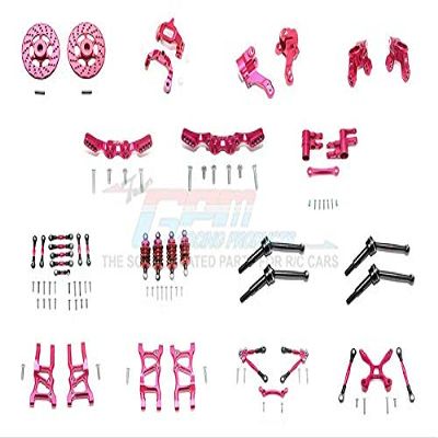 Aluminum Upgrade Combo Pack For 1/10 Traxxas Ford GT 4-Tec 2.0 83056-4/4-Tec 3.0 93054-4 - 119Pc Set Red
