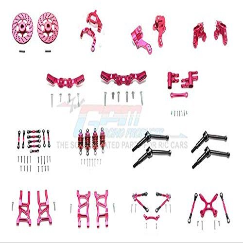 Aluminum Upgrade Combo Pack For 1/10 Traxxas Ford GT 4-Tec 2.0 83056-4/4-Tec 3.0 93054-4 - 119Pc Set Red