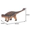 MOJO Ankylosaurus Realistic Dinosaur Hand Painted Toy Figurine, Brown view 2