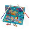 DJECO Fishing Graphic Magnetic Fishing Game - Catch Colorful Sea Creatures - Fun & Engaging for Family & Friends, Perfect for Gift - Wooden Toy for Children 2+ Years Girls & Boys view 1