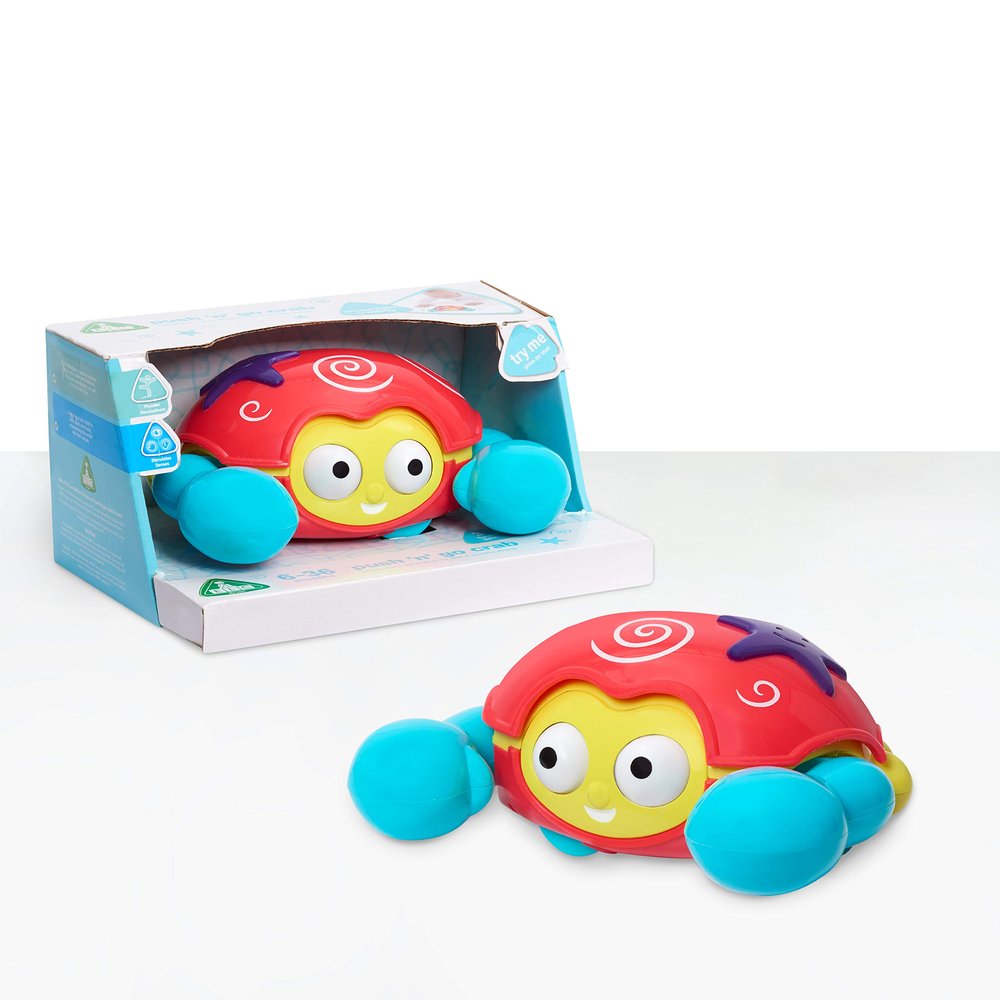 Early Learning Centre Push n Go Crab, Physical Development, Stimulates Senses, Kids Toys for Ages 06 Month, Amazon Exclusive
