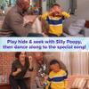 Silly Poopy's Hide & Seek by Relatable, The Talking, Singing, Rainbow Hide & Seek Toy, Fun Learning Toys for Toddlers, Interactive Toddler Toys, Hide and Seek Games, Includes 1 Toy & 2 AA Batteries view 4