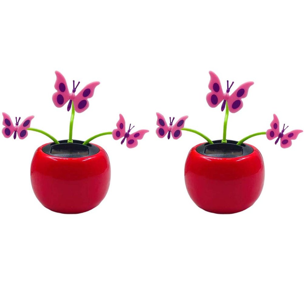 2pcs for Car Ornament Solar Powered Swinging Toy Figurines Stautes Bobbleheads Solar Powered Dancing Doll Shaking Doll Car Dancing Toys Shake Your Head to Rotate Swing