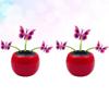 2pcs for Car Ornament Solar Powered Swinging Toy Figurines Stautes Bobbleheads Solar Powered Dancing Doll Shaking Doll Car Dancing Toys Shake Your Head to Rotate Swing view 3
