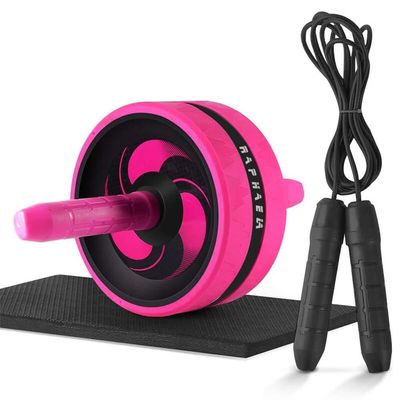 Raphael Abdominal Muscle Wheel Mute Fitness Equipment (Pink)