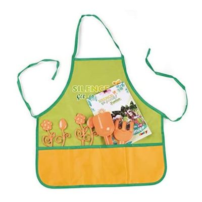 Smoby - Silence a Pousse - Children's Gardening Apron - Integrated Pockets - Rake + Shovel - 870310 - Green