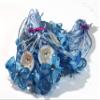 12 Teddy Bear Design Blue Pink Boy Girl Acrylic Pacifier Ribbon Necklaces Baby Shower Game Favors Prize Decorations (Blue) view 1