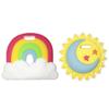 Silli Chews Rainbow Teether Celestial Sun Teethers for Babies BPA Free - Silicone Baby Teether Toys 2" Teething Gift Set view 1