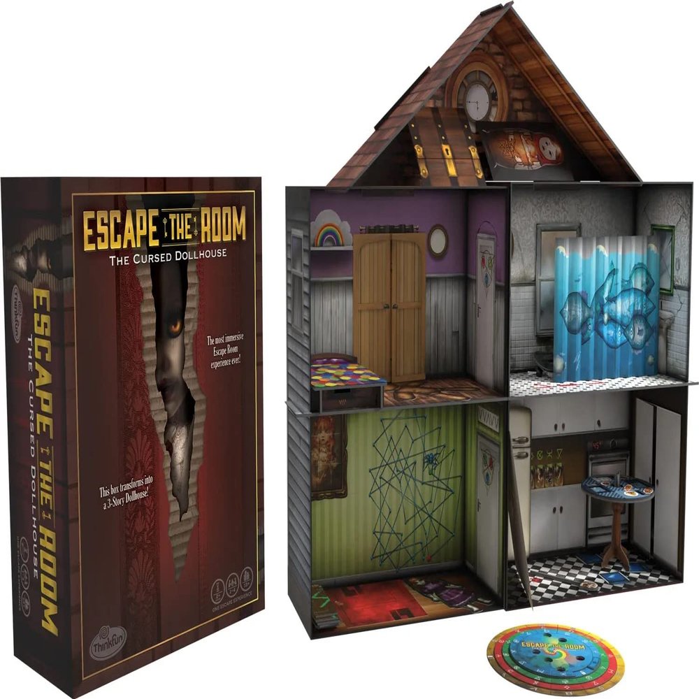 ThinkFun Escape the Room The Cursed Dollhouse An Escape Room Experience in a Box for Ages 13 and Up (7353)