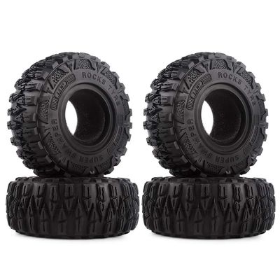 INJORA RC Tires 4pcs 2.2Inch Rubber Tyre Set Wheel Tires for 1:10 RC Rock Crawler TRX4 TRX-6 Axial SCX10 90046, 120 * 48mm