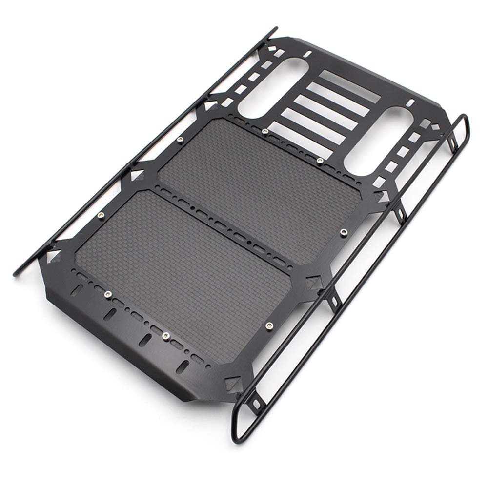 KYX Racing Metal Roof Rack with Carbon Fibre Panel 253x168mm Upgrades Parts Accessories for RC Crawler Car Traxxas TRX4 G500 Car Body