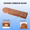 GSE Games & Sports Expert 3-Track Wooden Cribbage Board Game with Playing Cards, Metal Pegs and Storage Area, Classic Three-Person Cribbage Board Game view 2