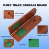 GSE Games & Sports Expert 3-Track Wooden Cribbage Board Game with Playing Cards, Metal Pegs and Storage Area, Classic Three-Person Cribbage Board Game view 3