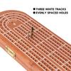 GSE Games & Sports Expert 3-Track Wooden Cribbage Board Game with Playing Cards, Metal Pegs and Storage Area, Classic Three-Person Cribbage Board Game view 4
