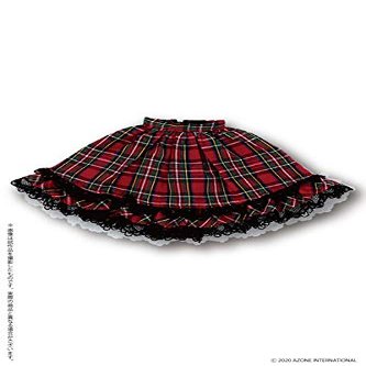 1/6 Pure Neemo PNS Ojou-sama Frill Tiered Skirt II Red Checkered (DOLL ACCESSORY)