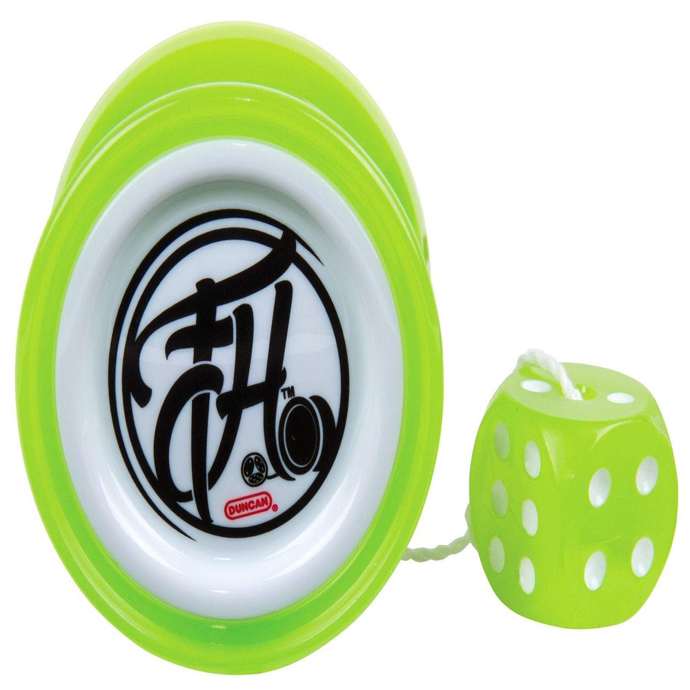 Duncan Toys Freehand Yo-Yo, String Trick Yo-Yo with Counterweight, Ball Bearing Axle and Aluminum Body, Green w/White Cap