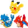 3 Set Nanoblock Bundle - Gyarados, Charizard and Pikachu - Adjustable Pokemon Characters (Japan Import) view 1