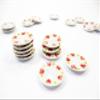 Dollhouse Miniature Ceramic Set 10 Pcs Round Heart Painted Kitchen Plate 15696 view 3