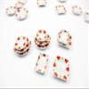 Dollhouse Miniature Ceramic Set 10 Pcs Heart Painted Mixed Kitchen Plate 15695 view 3