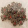 1" Miniature Brown Flocked Teddy Bear with Red Heart (Pack of 12) view 2