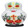 Ebros 3 Piece Set Day of The Dead Sugar Skulls Spirit Skeletons Nesting Dolls Matroyshka Babushka Figurines 6" Tall Ossuary Macabre Halloween Accent (White) view 3