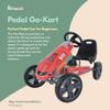 hauck Speedster Pedal Go Kart with Adjustable Bucket Seat for Kids Ages 4 to 8, Fire Rescue view 2