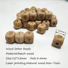 104pcs Square Wood Alphabet Beads 12MM Natural Beech Wooden Letter Beads for Jewelry Making DIY Bead Necklace (Wood Letter 104pcs) view 2