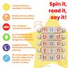 LITTLE BUD KIDS Spin-and-Read Montessori Phonetic Reading Blocks with CVC Phonics Flashcards for Beginner Readers, Montessori Reading Wooden Toys for 3 Years + view 2
