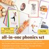 LITTLE BUD KIDS Spin-and-Read Montessori Phonetic Reading Blocks with CVC Phonics Flashcards for Beginner Readers, Montessori Reading Wooden Toys for 3 Years + view 3