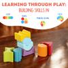 CUBIKA Flexible Tower Wooden Toy Montessori Puzzle for Toddlers Ages 3+ Size and Shape Sorting Kids Stacking Toy FSC-Certified Wood, German Water-Based Paints, Travel-Friendly view 3