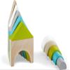 HABA 305457 Stacking Game Tower City, Stacking and Motor Skills Game Made of Wood with 15 Stacking Stones for Standing Up and Stacking, Wooden Toy from 2 Years view 3
