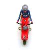 Charmgle Retro Wind-up Motorcycle Toy Spring Tin Toys Adult Collection Toy Novelty Ornament Christmas Father Gifts Red view 2