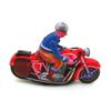 Charmgle Retro Wind-up Motorcycle Toy Spring Tin Toys Adult Collection Toy Novelty Ornament Christmas Father Gifts Red view 3