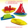 ArtCreativity Toy Boats for Water Play, (4 Pack), Pool Toys for Toddlers 3-5, Floating Toddler Pool Toys, Plastic Sailing Toy Boats for Bathtub, Summer Beach Play, Cute Party Favors for Boys & Girls view 2