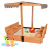 Aivituvin Kids Sand Boxes with Canopy Sandboxes with Covers Foldable Bench Seats, Children Outdoor Wooden Playset - Upgrade Retractable Roof (47x47Inch) view 1