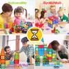 Landtaix 100pcs Magnetic Tiles Magnetic Building Blocks for Toddlers 3 4 5 6 7 Year Old Boys Girls Educational Magnet Blocks Birthday Gift Valentines Day Toys for Kids Ages 4-8 Sensory Toys 1-3 view 2