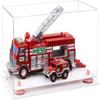 Better Display Cases Versatile Clear Acrylic Display Case - Medium Rectangle Box with Pink Risers and White Base 14" x 8" x 8.5" (A011-PNR) view 1