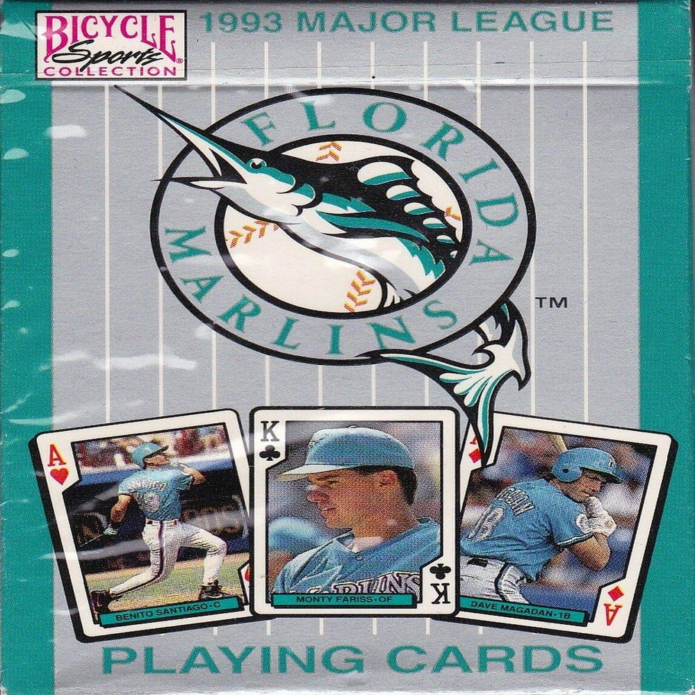 1993 Florida Marlins Inaugural Season Playing Cards. Card Deck