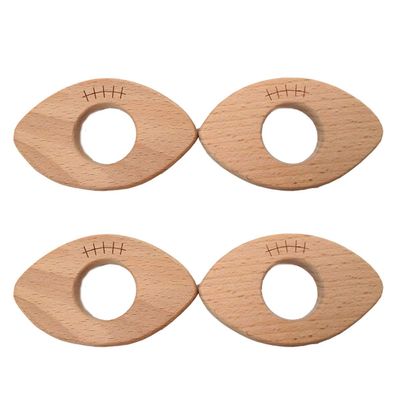 Alenybeby Natural Wooden Baseball Pendant Pure Natural Beech Wood Animal Montessori Toy Shape For Handmade Necklace/Bracelet (baseball 10pcs)