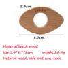 Alenybeby Natural Wooden Baseball Pendant Pure Natural Beech Wood Animal Montessori Toy Shape For Handmade Necklace/Bracelet (baseball 10pcs) view 2
