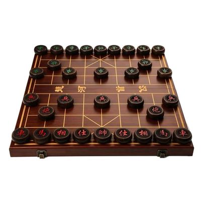 2 Players Strategy Board Games Chinese Xiangqi Chess Set Travel Games with Folding Chess Board Puzzle Games (Color : A, Size : 6cm/2.4")