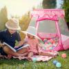 Crayline Pop Up Princess Tent with Star Light, Toys for 1 2 3 Year Old Girl Birthday Gift, Baby Girl Toys, Ball Pit for 12-18 Months Toddler Gift, Easy to Pop Up and Assemble(Pink) view 3