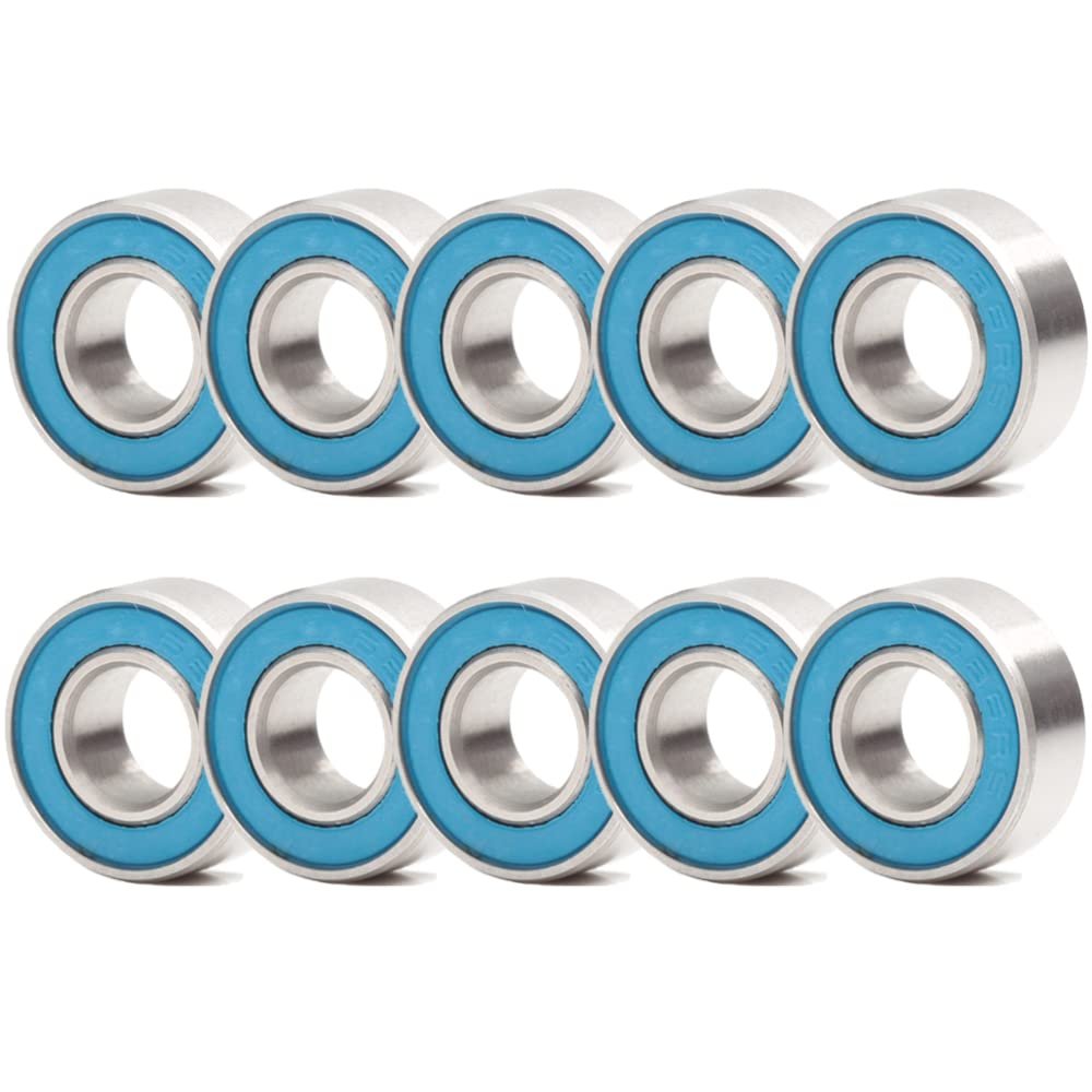 686-2RS Precision Ball Bearing 6x13x5mm Compatible with Traxxas 5180,6x13mm ABEC-3 Blue Rubber Sealed Ball Bearings (Pick of 10pcs)