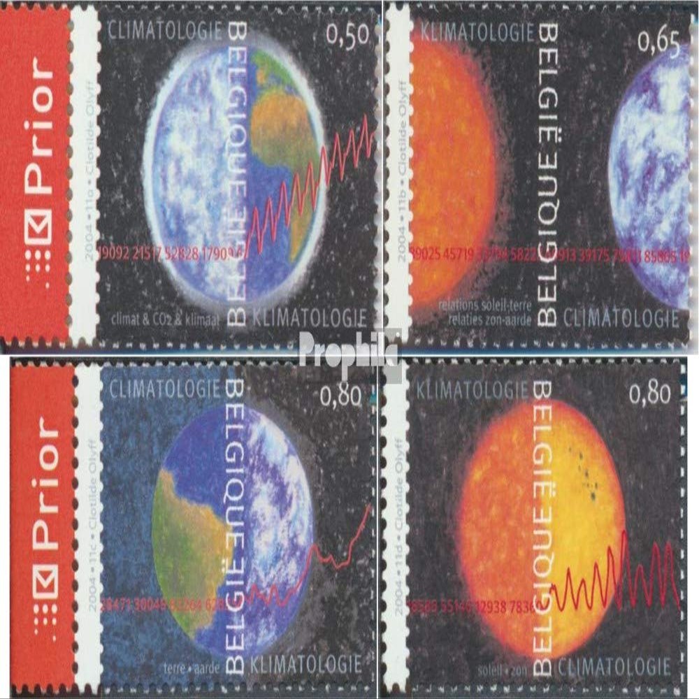 Belgium 3327-3330 (Complete.Issue.) unmounted Mint/Never hinged ** MNH 2004 Climate (Stamps for Collectors) Space