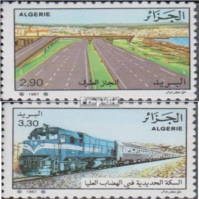 Algeria 957-958 (Complete.Issue.) unmounted Mint/Never hinged ** MNH 1987 Transportation (Stamps for Collectors) Trains/Railway/funicular