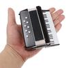 Dselvgvu Miniature Accordion with Case Mini Musical Instrument Accordion Replica Collectible Figurines Dollhouse Accessories Model Home Decoration Display Ornament (Black, 4.06"x3.53"x1.56") view 1