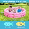 Garden Round Inflatable Baby Swimming Pool, Portable Inflatable Child/Children Little Pump Pool,Kiddie Paddling Pool Indoor&Outdoor Toddler Water Game Play Center for Kids/Girl/Boy view 2