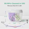 GROWNSY Pacifier Sanitizer Portable, UV Light Sanitizer on The Go for Baby, USB Charging Sanitizer Case, Mini Pacifier Sanitizer 99.99% Cleaned in 59 Seconds (White) view 3
